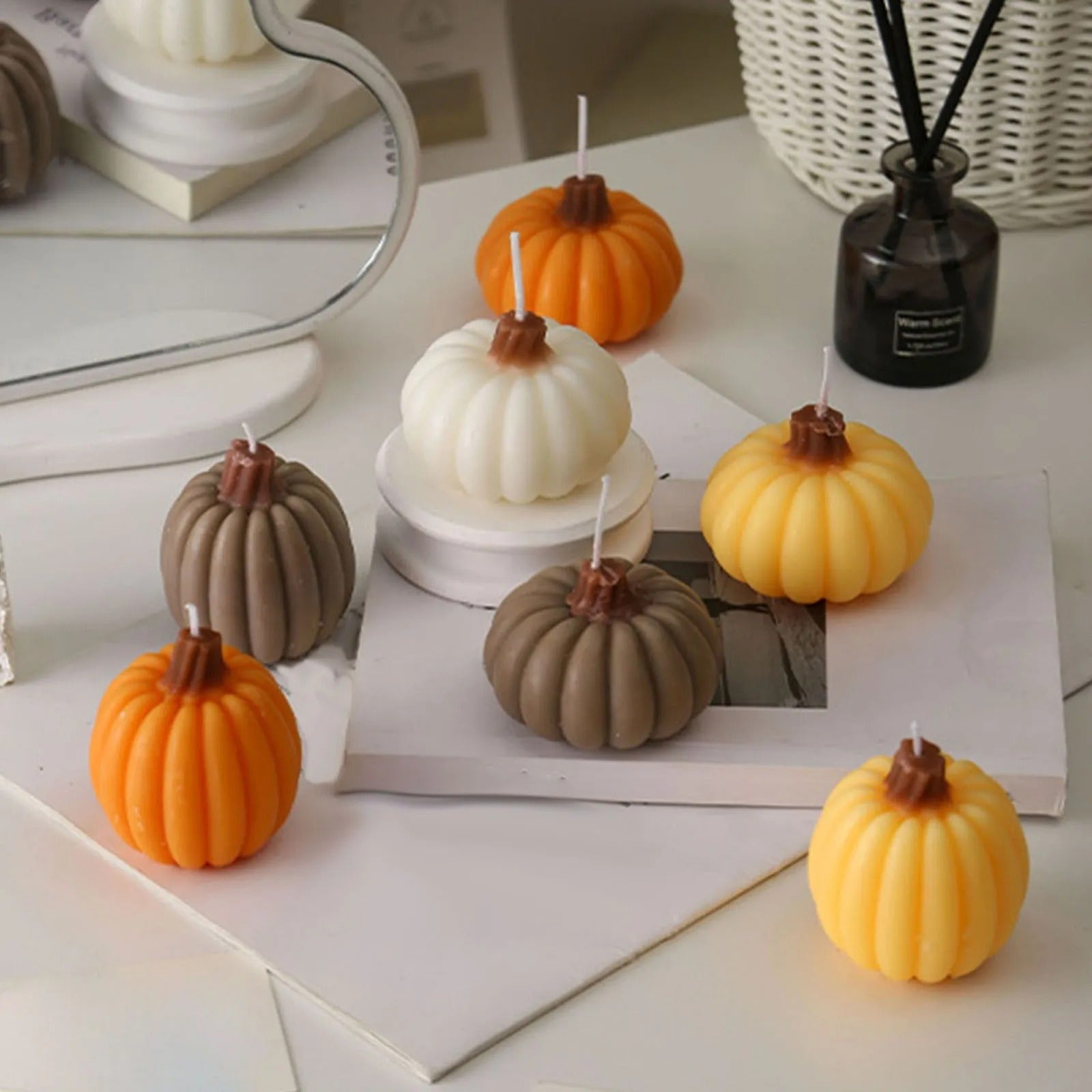 New Halloween Aromatherapy Candle Creative Pumpkin Shape Home Desktop Decoration Ornaments Holiday Birthday Gift Souvenir