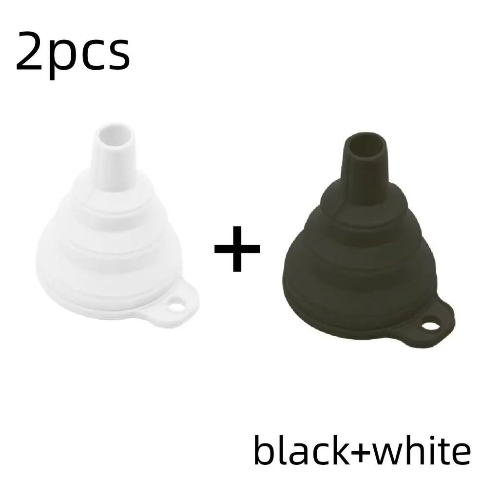 mini Foldable Funnel Silicone Collapsible Portable Funnels for Fuel Hopper Beer Oil Kitchen Accessories Tools Items