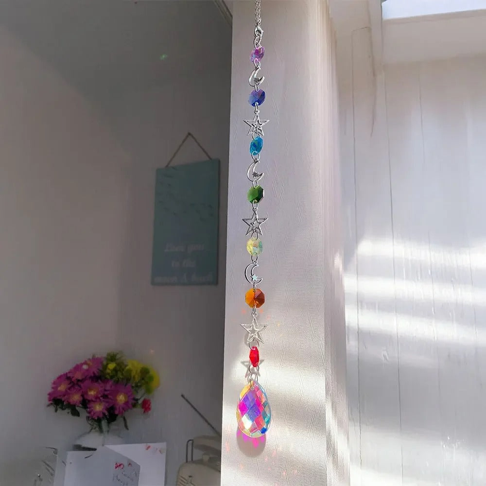 Crystal Wind Chime Rainbow Maker Sun Catcher Dream Catcher Pendant Home Garden Decor Wind Chime, Holiday, Festival, Home Decor,