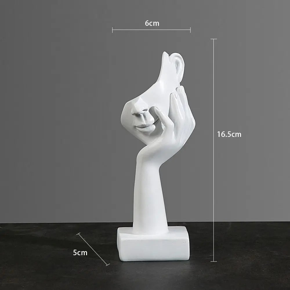 Nordic Resin Abstract Statue Desktop Ornaments Sculpture Figurines Face Character Light Luxury Art Crafts Office Home Decor