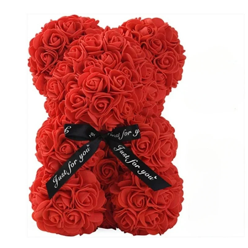 New Artificial Flower Eternal Rose Teddy Bear for Mom Mother's Day Birthday Valentine's Day Anniversary Gifts & Artificial Decore